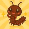 笑顔のムカデのキャラクターイラスト｜かわいい表情でポーズをとるムカデ
